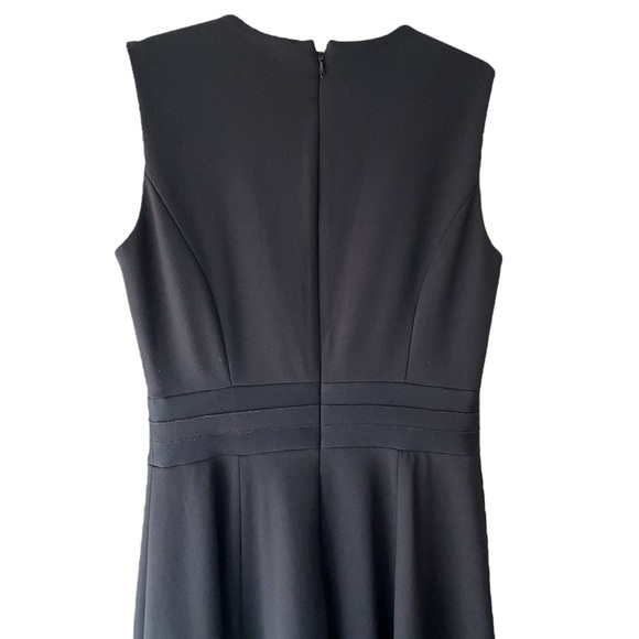 CALVIN KLEIN NWOT SLEEVELESS BLACK FIT & FLARE DRESS TULLE HEM DETAIL | SIZE: 2 - Picture 8 of 10